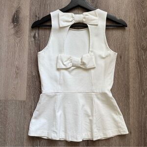 Kate Spade Cream Bow Accent Blouse